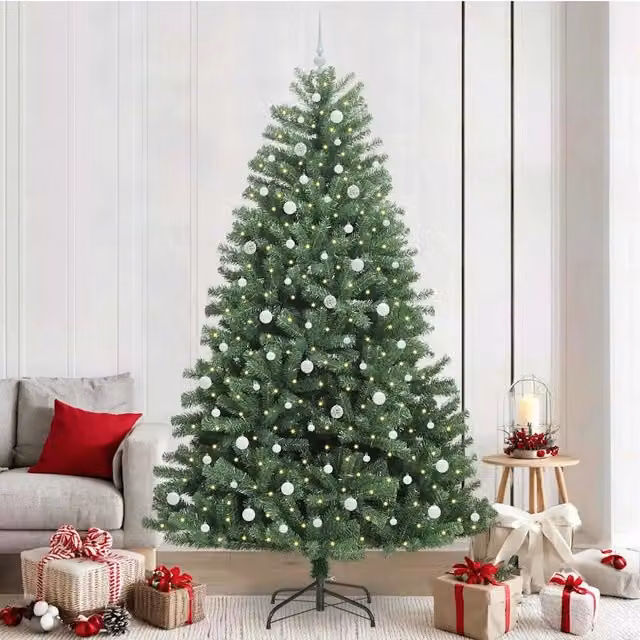 Albero di Natale Artificiale con Rami Pieghevoli Verde 240 cm 3395508