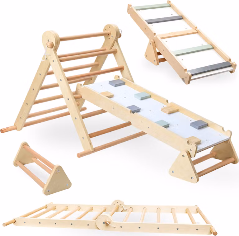 Parco giochi in legno di Mamabrum - Promuove la creatività e le abilità motorie