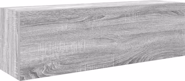 Mobiletto da bagno sospeso moderno in legno color grigio L: 100 cm, P: 25 cm, H: 30 cm HELLOSHOP26
