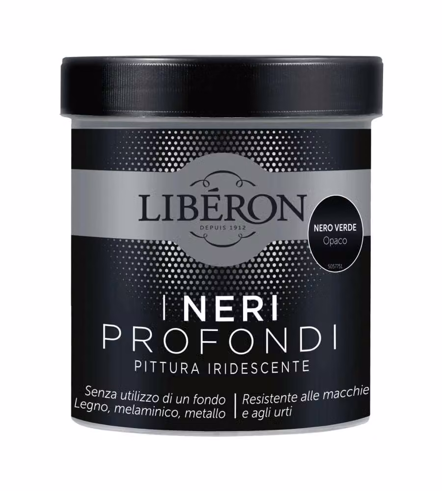 Libéron Pittura Iridescente Nero Verde Opaco 0.5 L per Interni
