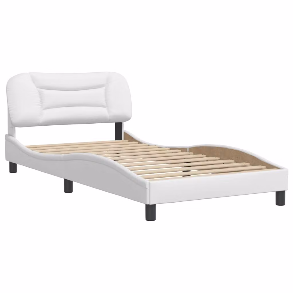 Giroletto senza Materasso Hvar Bianco 100x200 cm in Pelle finta