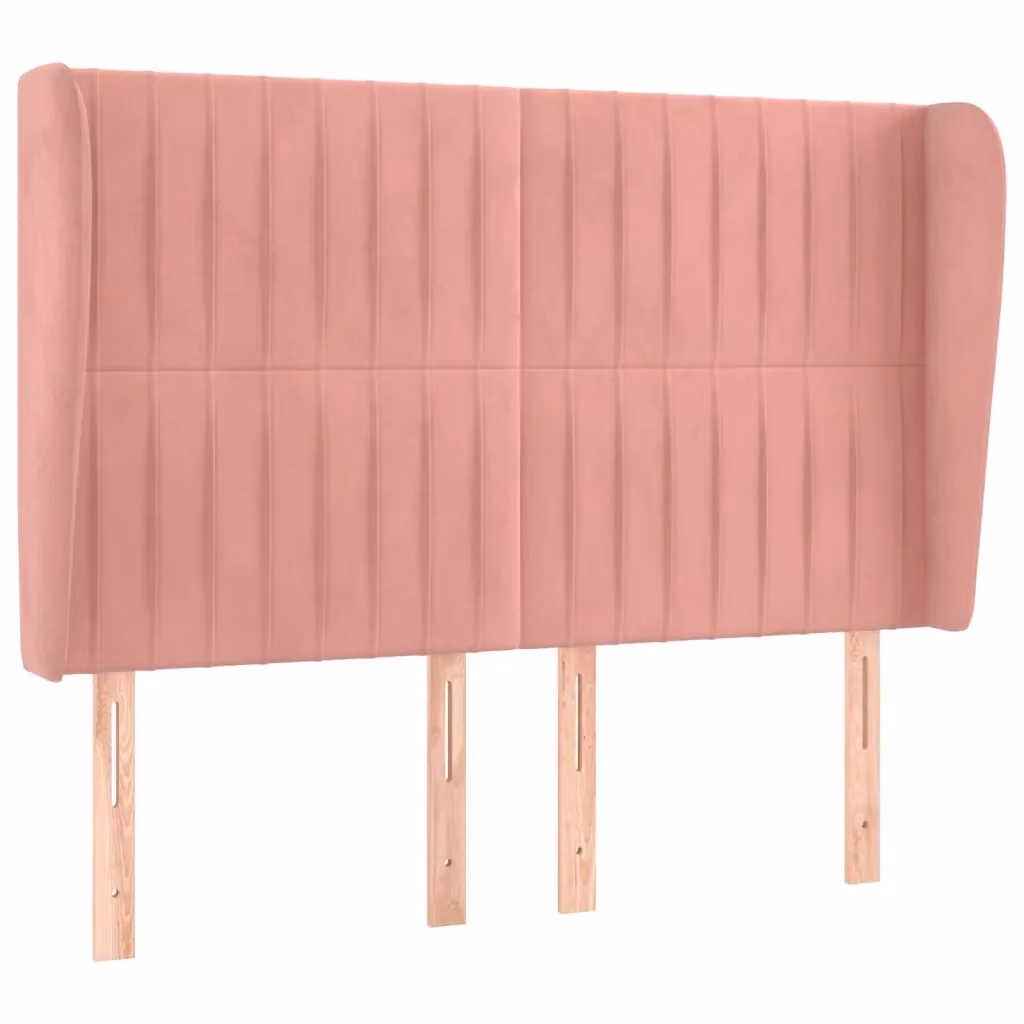 Testiera ad Orecchio vidaXL in Velluto Rosa L: 147 cm, P: 23 cm, H: 118-128 cm – 2
