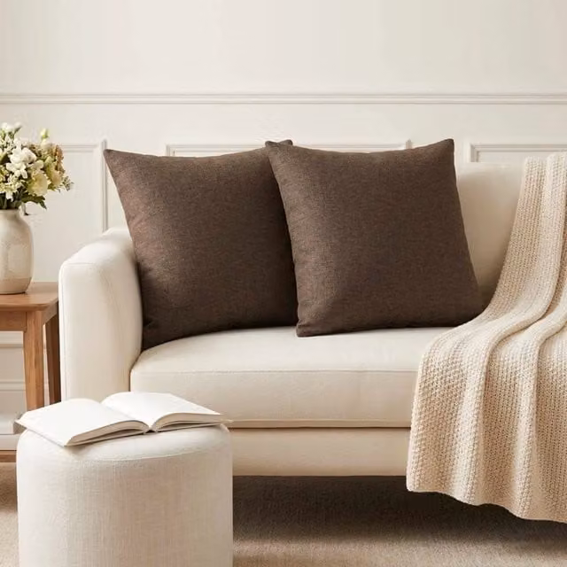 Cuscino con cuscino HEERLEN 12 pz Marrone Tessuto 926901