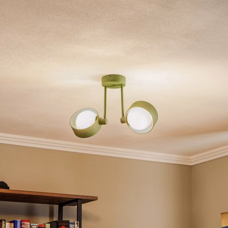 Plafoniera soffitto Mado Argon, dimmerabile, Verde, Soggiorno / Sala da pranzo, Metallo, Giovanile, Plafoniera