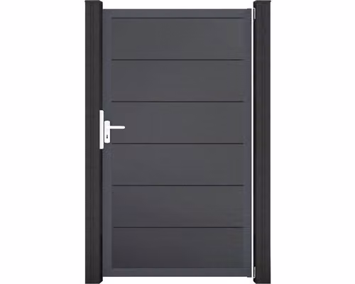 Cancello a innesto GroJa BasicLine 100x180cm, telaio universale DIN in alluminio DB 703 antracite