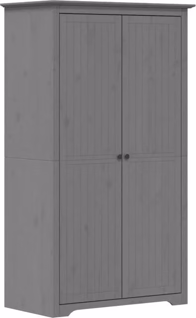 Armadio BODO 99x53,5x173 cm in Legno Massello di Pino Grigio CFW9370027