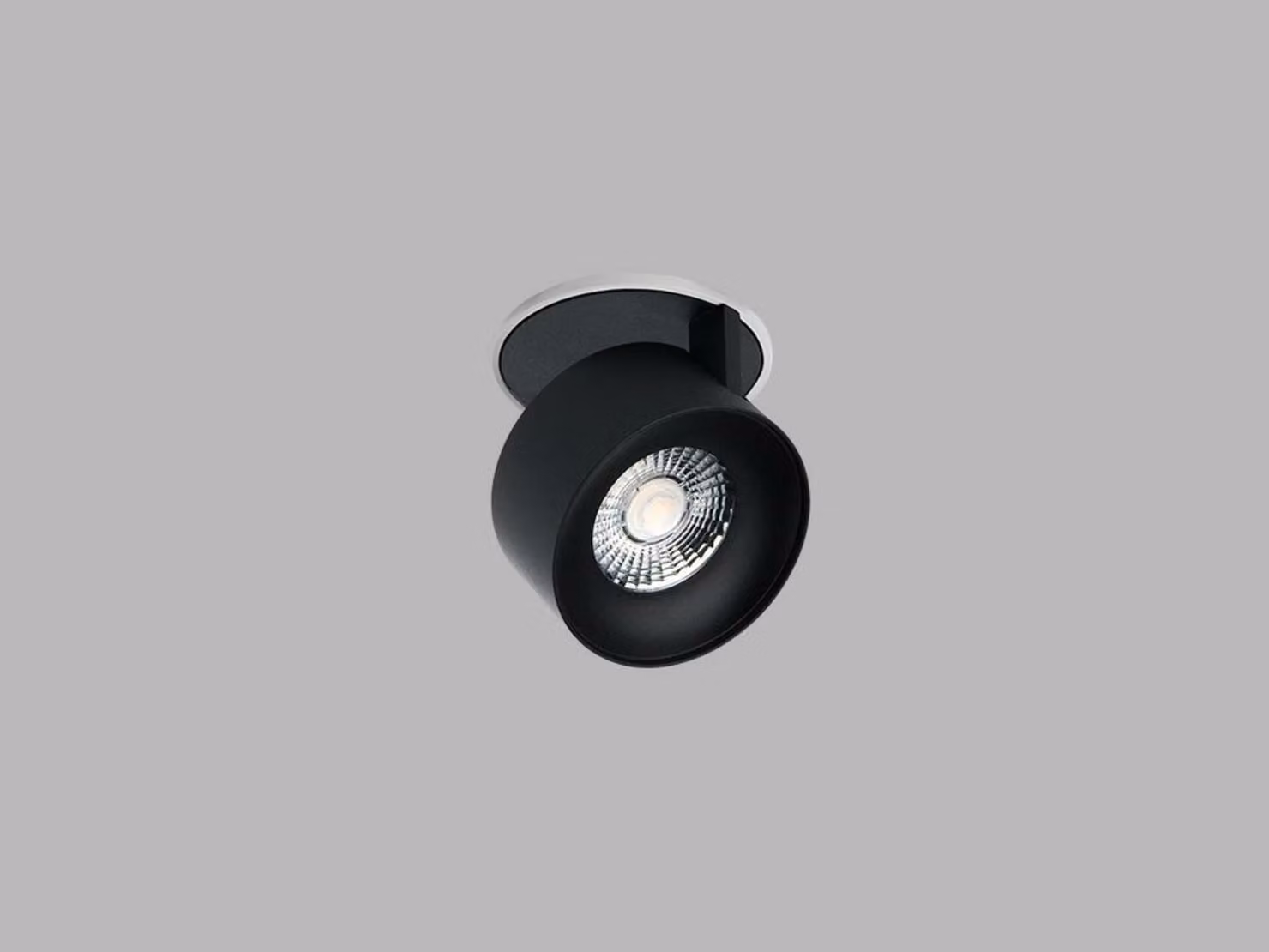 Apparecchio LED da incasso dimmerabile KLIP con possibilità di rotazione, Variante: 11 W, base bianca, riflettore nero, DALI