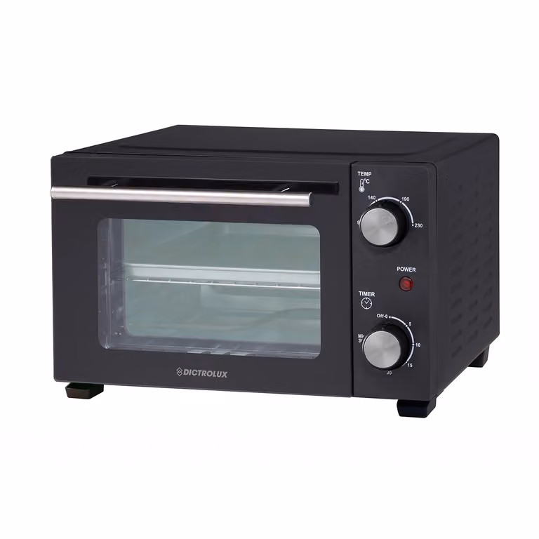 Forno Elettrico Compatto DICTROLUX KE10TBA-S4 Nero, 10 Litri, 800 Watt con Timer