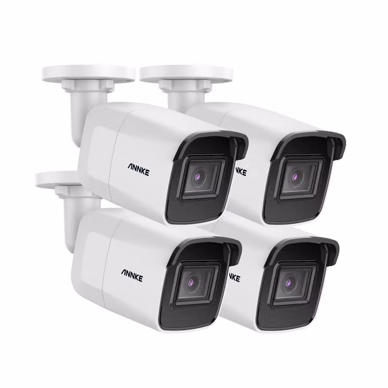 Telecamera di sicurezza, 8MP ad alta risoluzione, design resistente alle intemperie, 4 PEZZI