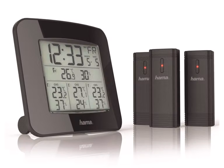 Stazione meteorologica wireless HAMA EWS Trio, nera