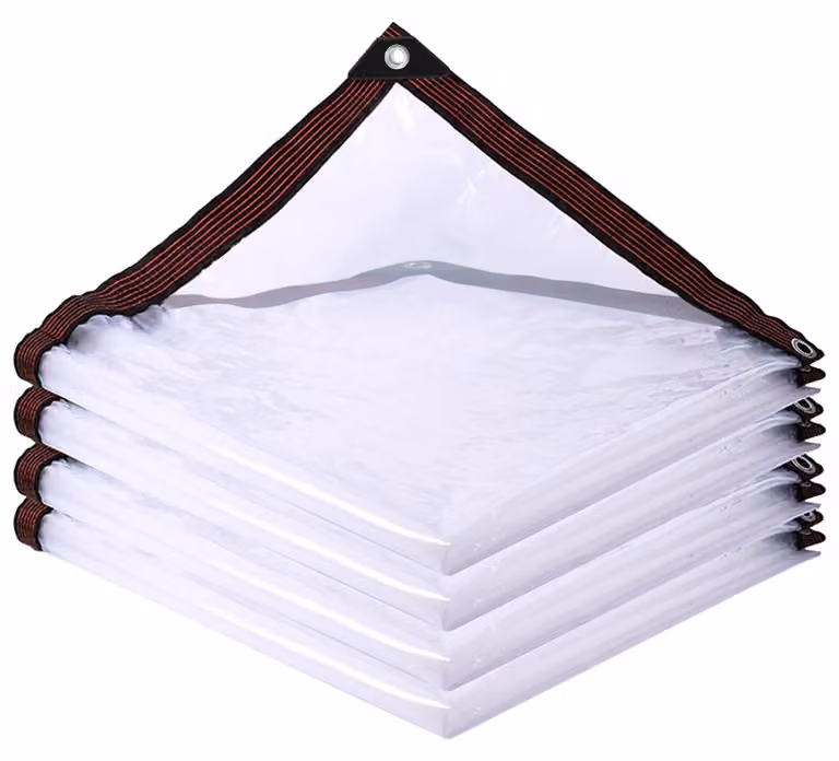 Telo trasparente con occhielli, 2x5 metri - Resistente alle intemperie e multifunzionale