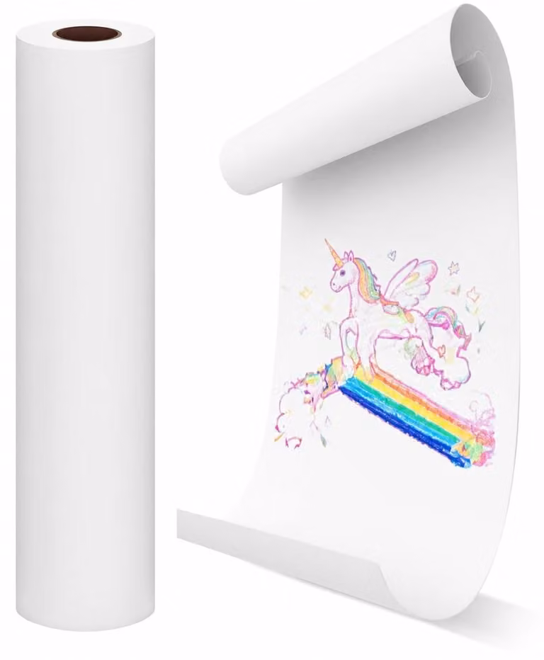Omgoods - Rotolo di carta bianca, 43 cm x 10 m, ideale per arte e imballaggio