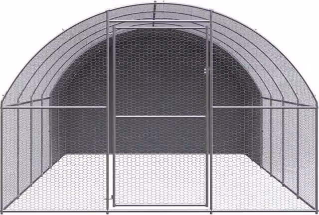 Pollaio per esterni Videx in acciaio zincato grigio L: 6 m, P: 3 m, H: 2 m