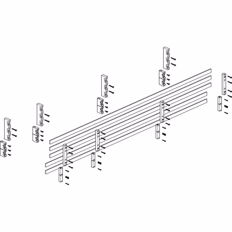 Modulo barra collettrice ABN piatto 5FB/3RE 60 mm con CU 30x5 mm, a 5 poli, EBM 32 mm MFSC53645