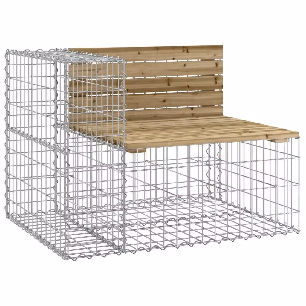 Panca da giardino Design Mania in pino impregnato argento, stile rustico, L: 92 cm, P: 71 cm, H: 65,5 cm – 2