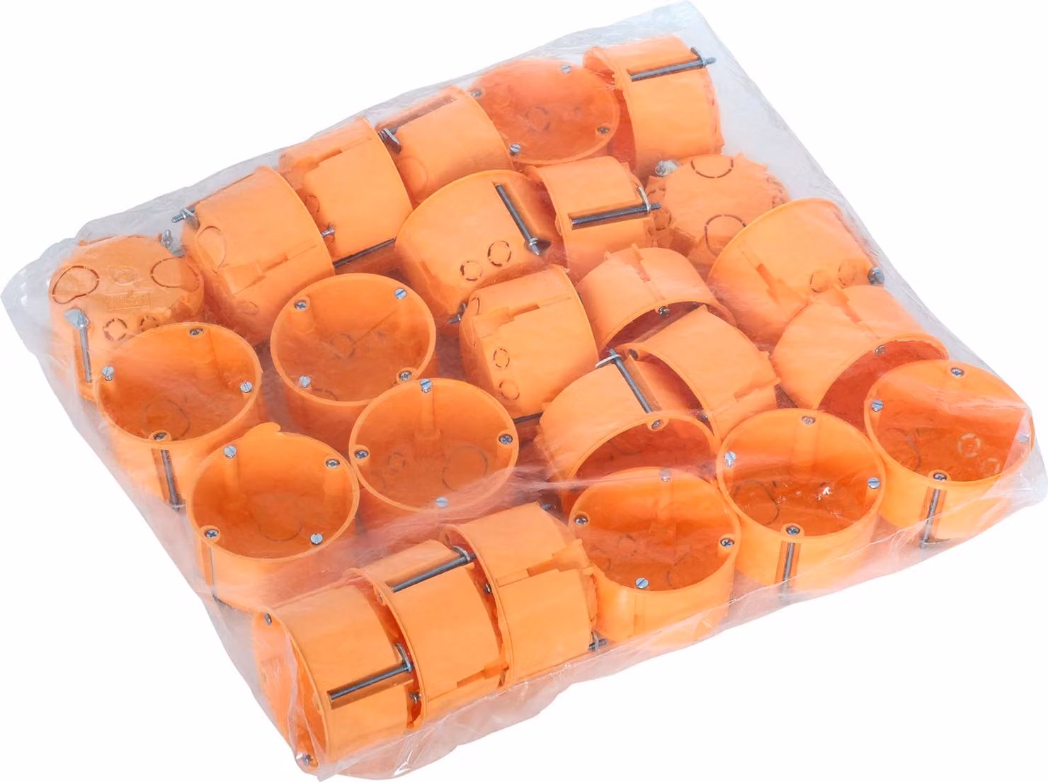 Scatola da incasso Meister per pareti cave profondità 45 mm arancione 25 pezzi foro di fresatura Ø 68 mm