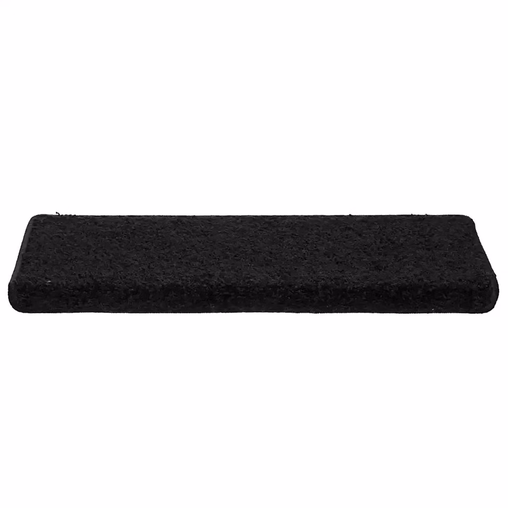 Set di 30 tappetini per scale antiscivolo e fonoassorbenti vidaXL in polipropilene, colore nero, L: 65 cm, P: 40 cm, H: 2 cm – 2