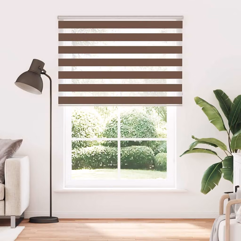 vidaXL Tenda a Rullo Zebra Larghezza Tessuto 160,9 cm Poliestere