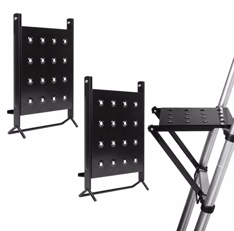Solidchoice - Piattaforma di lavoro per scale, piattaforma di supporto con capacità portante di 150 kg, confezione da 2 pezzi