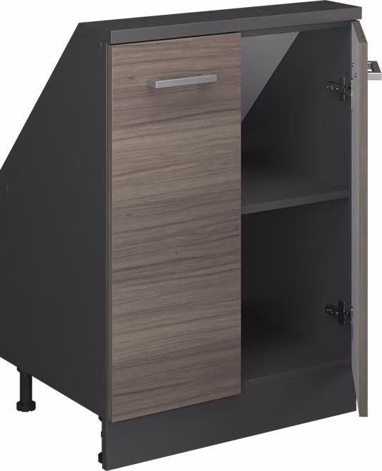 Mobile cucina sottotetto Vicco R-Line Grigio nobile 60 cm con 2 porte, Model 58252