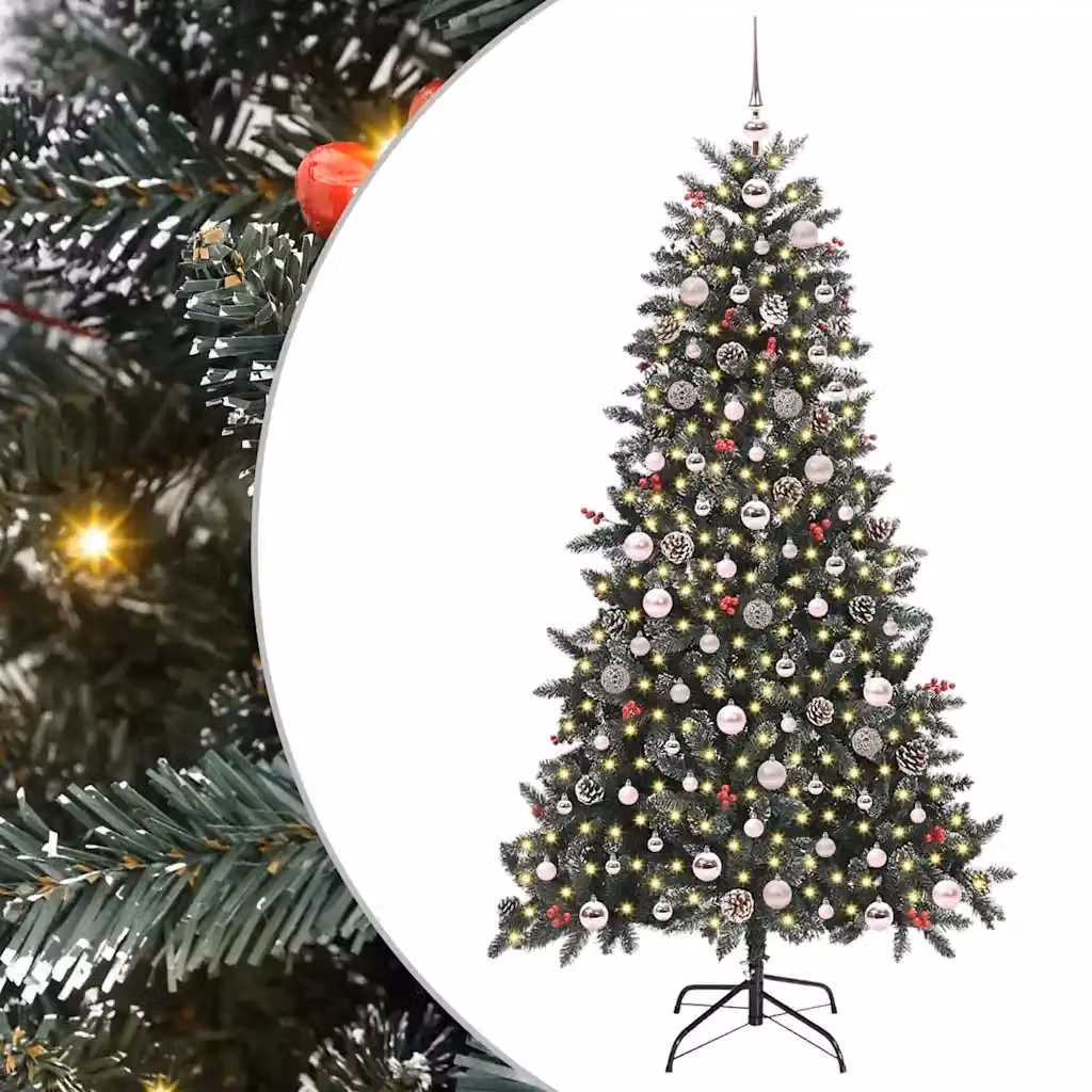 Albero di Natale artificiale verde con luci LED warm white vidaXL Altezza: 180 cm – 2