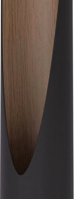 Lampada da pavimento LED elegante con luce indiretta - 1 pezzo - acciaio nero e legno naturale - 137 cm