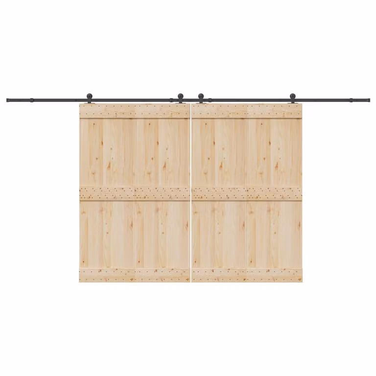 vidaXL Kit di Binari per Porte Scorrevoli in Acciaio Inox Nero Opaco