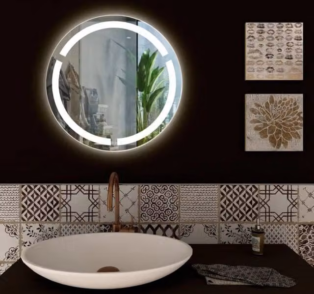 Specchio da Bagno Tondo diametro 60 cm Made Italy