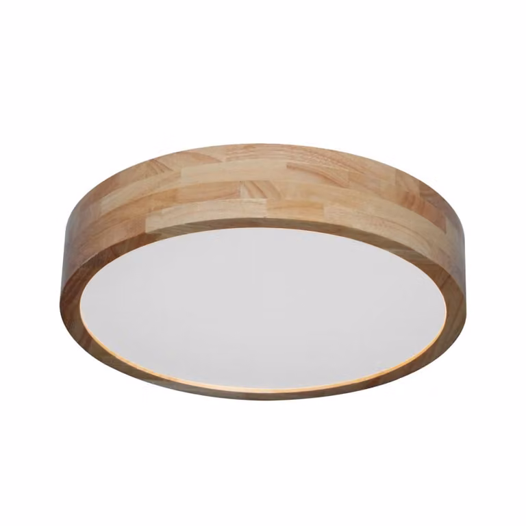Plafond decorativo da soffitto per soggiorno in legno rotondo Ø40cm LED cambia colore 24W NORTON Italux