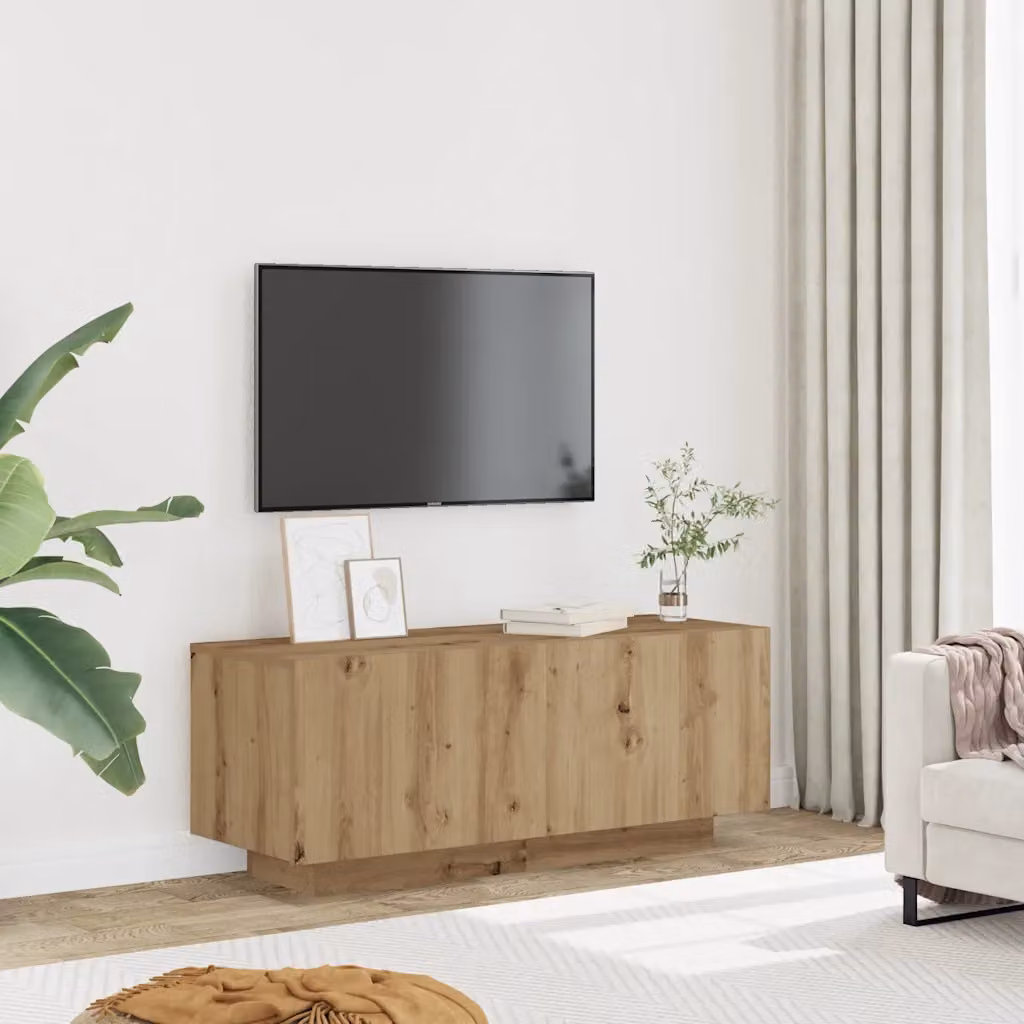 Mobile Porta TV Moderno vidaXL in Truciolato e MDF Marrone L: 100 cm, P: 35 cm, H: 40 cm