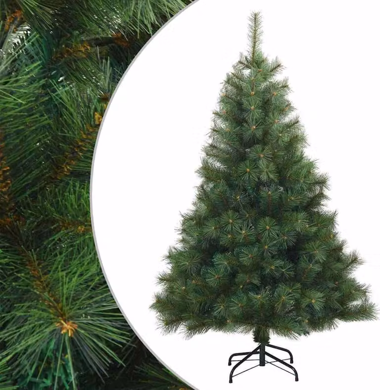 Albero di Natale Artificiale con Rami Pieghevoli Verde 150 cm