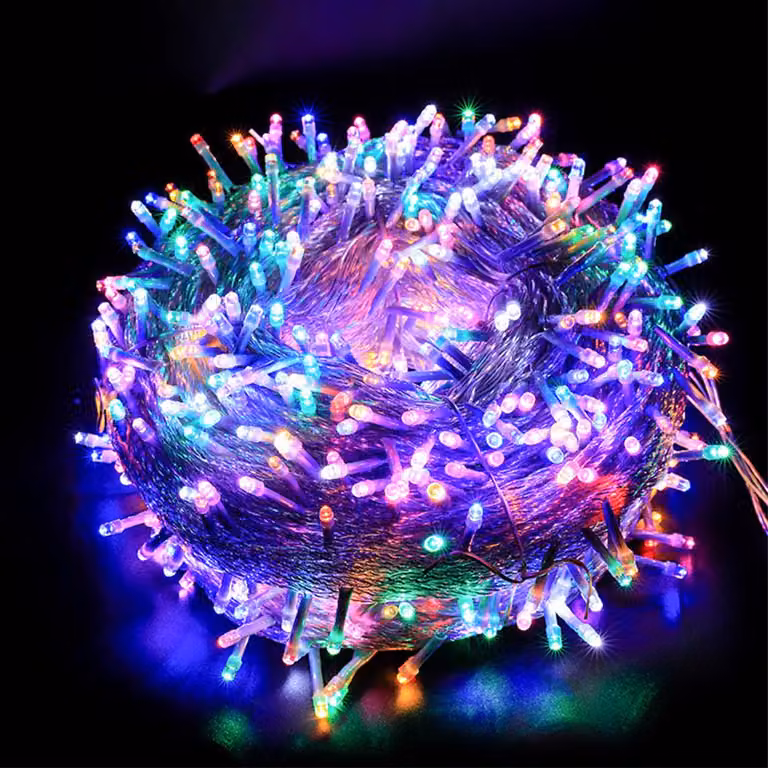 20 metri, 200 LED, 8 modalità di illuminazione, catena luminosa LED, decorazioni natalizie per interni, adatta per Natale, Halloween, feste, giardino. Colore: multicolore