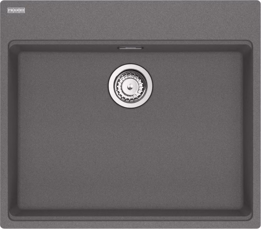 Franke Maris MRG 610-60, Lavello da incasso, quadrato, in granito, grigio, 1 vasca, grigio pietra