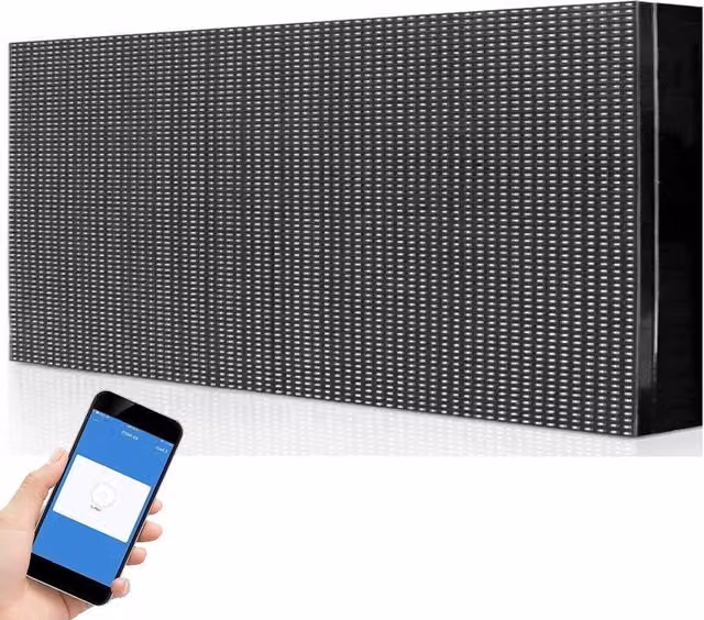 Trade Shop - Insegna Luminosa A Led Wifi Per Esterno Ip65 Testo Scorrevole Bianca 100x40cm -