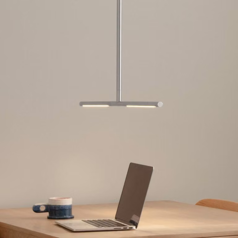 UMAGE Lampada a sospensione Omni, dimmerabile, Alluminio / Grigio / Zincato, Soggiorno / Sala da pranzo, Metallo, Design, Lampada a sospensione