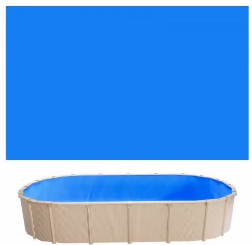 Liner per piscina ovale VEVOR in vinile blu con bordo a incastro, rivestimento resistente per piscina fuori terra, L: 623 cm, P: 360 cm, H: 120 cm