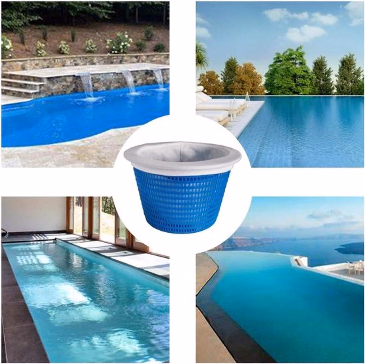 Set di 20 calze filtranti riutilizzabili di alta qualità per piscine, ideali per la filtrazione e la manutenzione dei cestelli dello skimmer