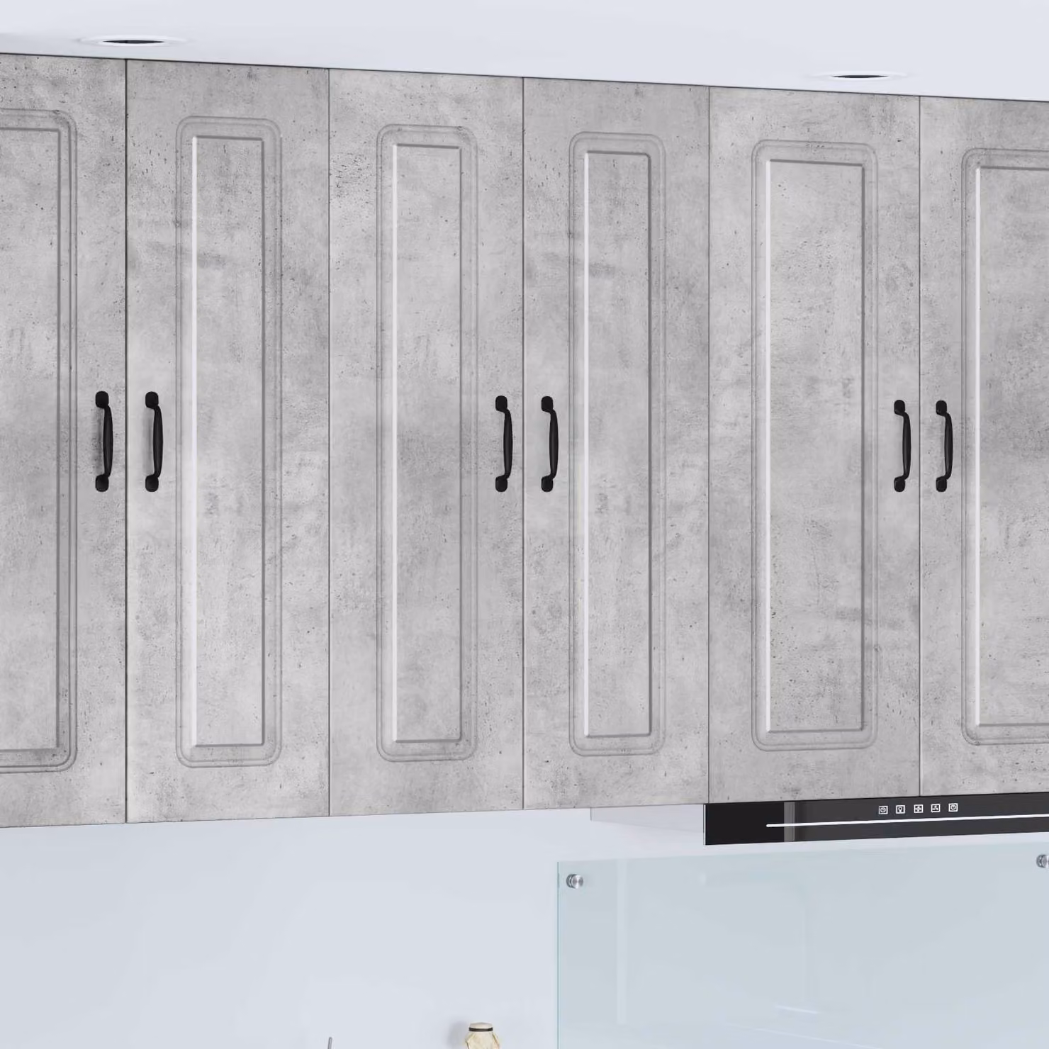 vidaXL Pannello per lavastoviglie Kalmar Grigio cemento L: 60 cm, P: 31 cm, H: 100 cm