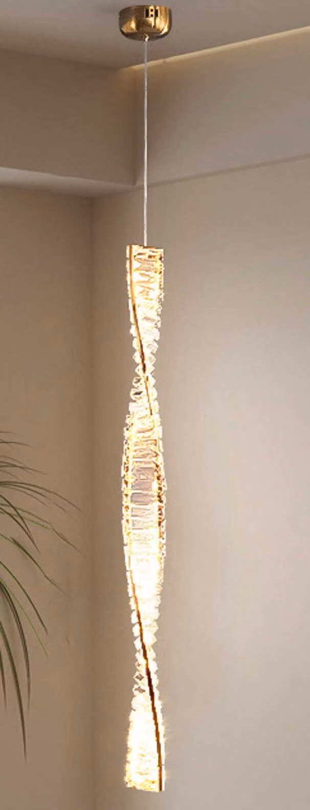 Bohemia 100 - Lampada a sospensione moderna in cristallo 100 cm