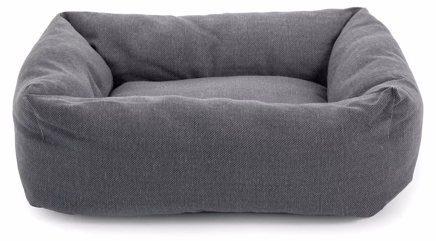 Letto per cani e gatti modello Mono, in cotone, grigio, 60 x 45 x 15 cm, con finiture in poliestere