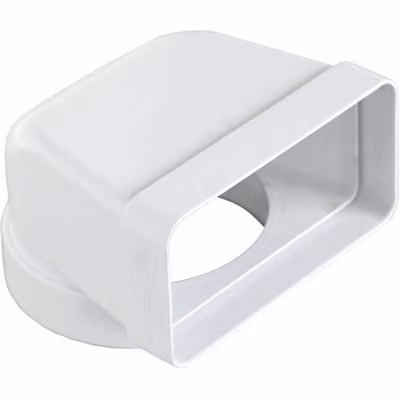 Giunto verticale per passaggio da tubo tondo a rettangolare per tubo cappa FIRST D100/120x60 mm