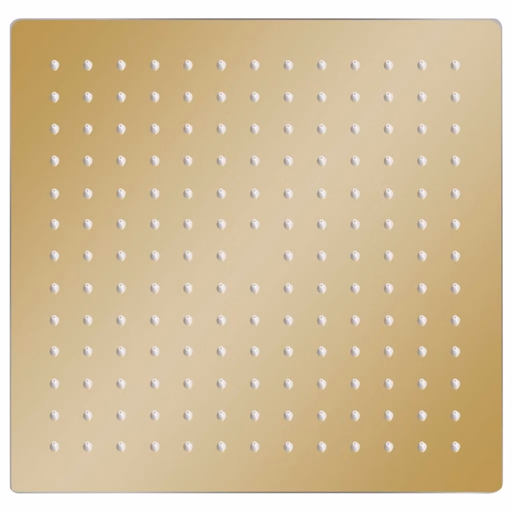 Testa Doccia a Pioggia in Acciaio Inox 25x25 cm Quadrata Oro