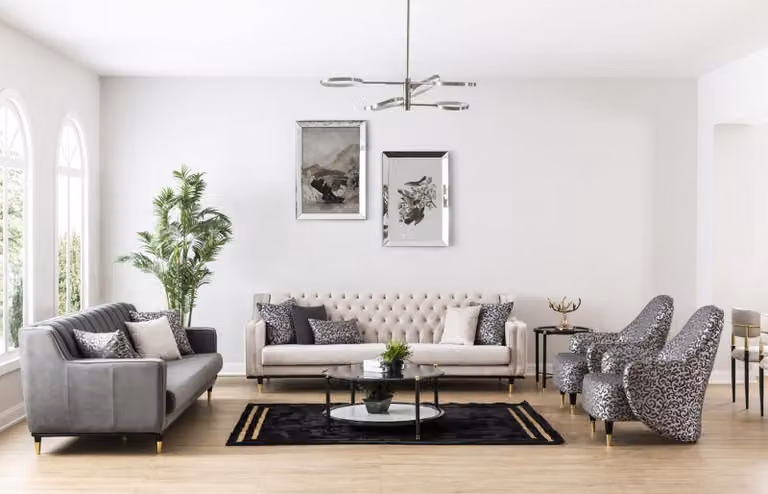Luxus Garnitur Set 5tlg Sofagarnitur 3+3+1+1 Sitzer Couchtisch Sofa Sofas Sessel