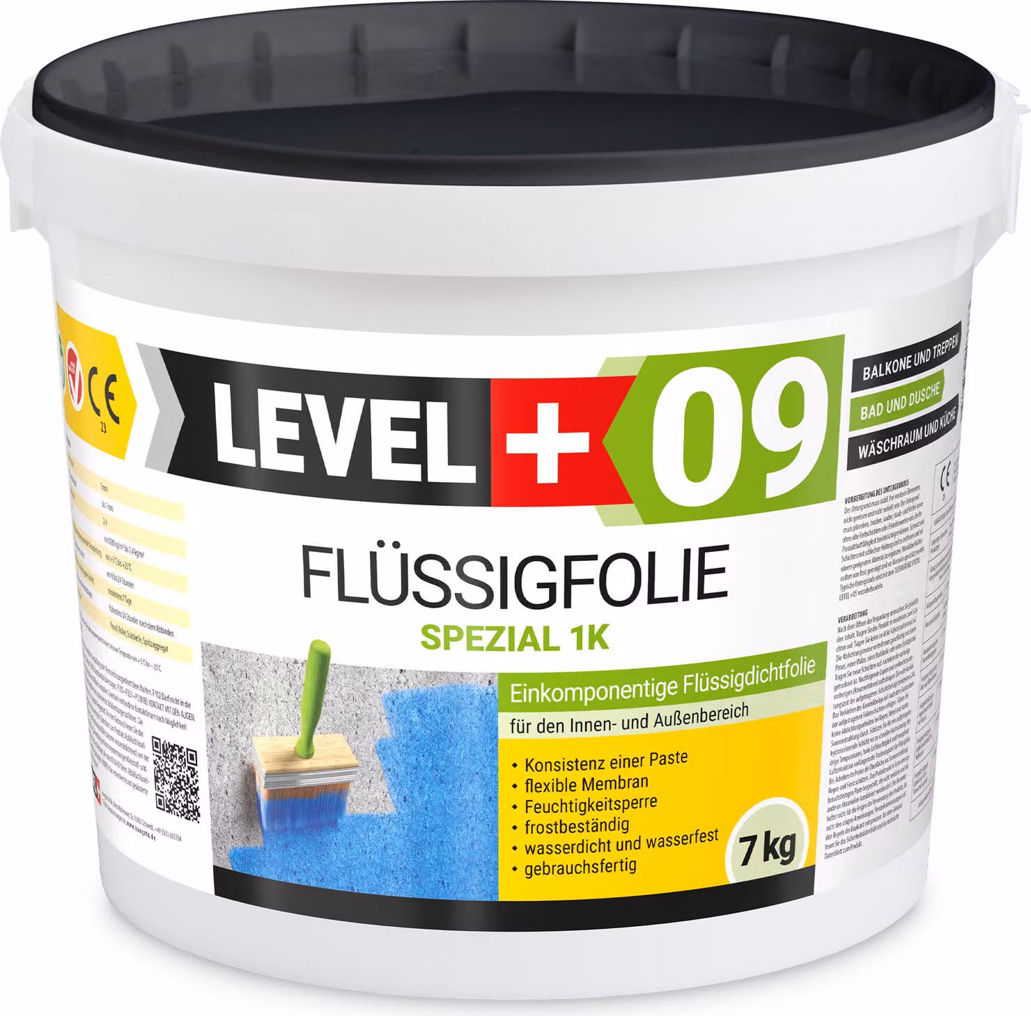 Pellicola impermeabilizzante 7 kg Pellicola liquida per bagni e balconi Impermeabilizzazione LEVEL+ RM09