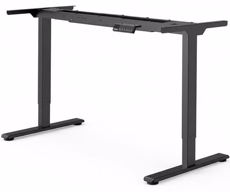 Tavolo regolabile in altezza E1B-PRO-EUAM03, senza piano, nero