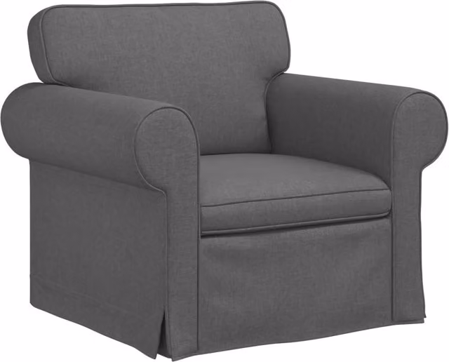 Divano | Divano da soggiorno | Sofa Grigio scuro 95 x 82 x 80 cm Tessuto