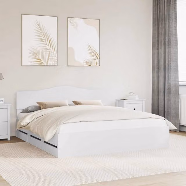 Struttura del letto Bianco 180 x 200 cm Legno Ingegnerizzato 3412977