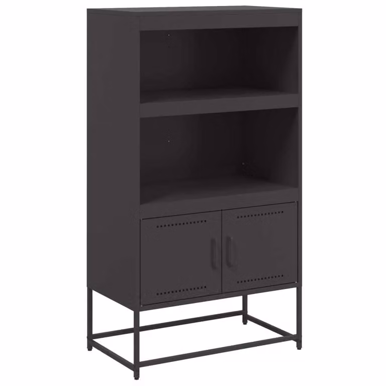 Credenza Nera 68,5x38,5x123,5 cm in Acciaio
