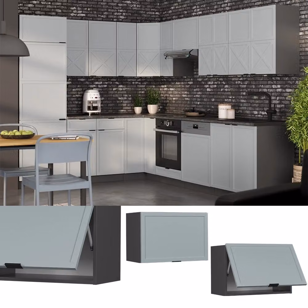Pensile da cucina Vicco Fame-Line Blu-grigio chiaro/Antracite L: 60 cm – 2