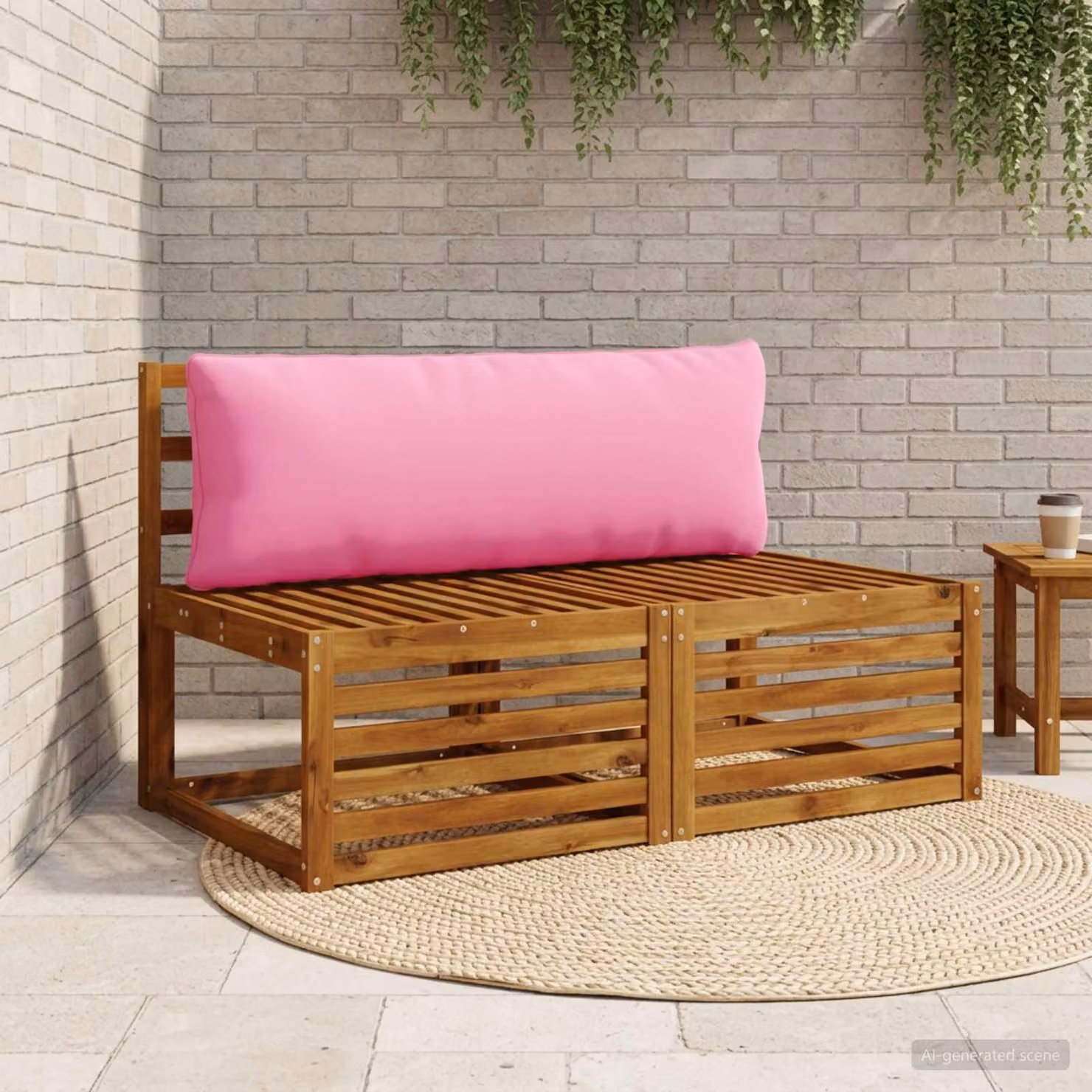 Cuscino per schiena vidaXL PUTTEN rosa in 100% poliestere con rivestimento rimovibile e lavabile in lavatrice
